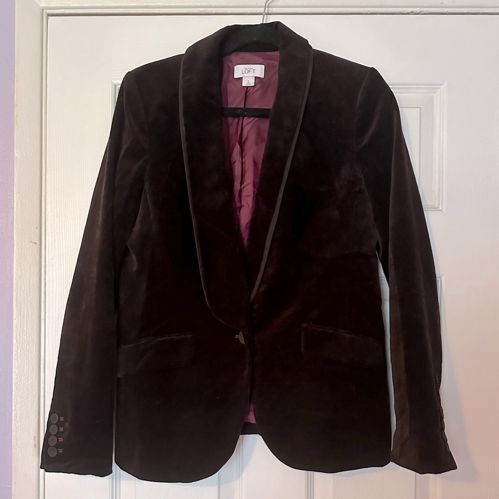 LOFT Velvet Blazer